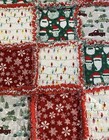 Christmas Rag Quilt   Baby Blanket   Lap Throw   Soft And Cozy   Beards Trucks