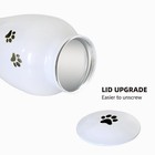 Pcs Pet Cremation Urn For Dogs Ashes - White Metal Paw Print Cat Urn