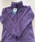 Columbia Purple Fleece Girls Full Zip Jacket Size Youth M Brand New      