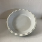 Emile Henry France Green Scalloped Ruffled Ceramic Pie Dish Pan 9   