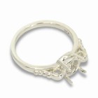 Sterling  6mm - 10mm  Round Scroll Design Ring Mounting  ring Size 4-11 