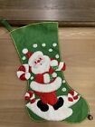 Rare Completed Bucilla Christmas Stocking Felt Bead Sequin Santa Nicely Done 