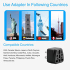 2 Pack Us Travel Plug Adapter  Eu au uk cn to Usa type B  grounded 3 Prong For U