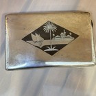 Vintage Iraqi Niello Silver Cigarette Case Dhow Boats Signed Jaber Scenic 166g