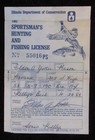 Rw50 - 1983 Federal Duck Stamp On Illinois Hunting License