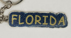 Vintage Florida Souvenir One Sided Enamel Metal Keychain Keyring