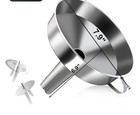 Extra Large Stainless Steel Funnel With Venting Slot  Jumbo 7 9 