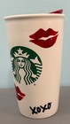 Starbucks 2015 Valentines Day Travel Tumbler Xoxo Kiss Coffee Cup Mug With Lid