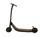 Antique United Specialties Childrens Metal Push Scooter Toy W Kick Stand 31 