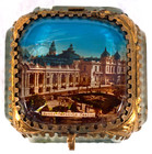 Antique French Brass   Glass Jewelry Casket Box Gilt Ormolu Monte Carlo  Casino