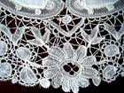 Antique Rownd Wedding Handkerchief Hand Done Brussels Duchesse Lace 11  Diam 