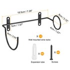 Spiral Wine Wall Holder 12 Pcs  Metal Wine Bottle Display Holder  Black Right