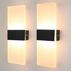 2 Pack Modern Square Led Wall Light Up Down Lamp Home Sconce Lighting Fixture