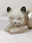 Vintage Ceramic Crouching Kitten Cat Figurine 6    X 5-1 2   