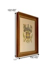 Coat Of Arms Engraved   Painted Family Crest Framed Old Vintage Art Decor