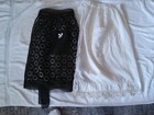 2 Half Vintage Half Aprons Black white