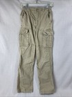 Cherokee Size 16 Cotton Boys Beige Pants Adjustable Waist Pockets - Lot 2 Styles