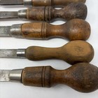 Lot Of 6 Large Flathead Screwdrivers - Vintage - Wood Handle Woodworking England