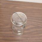 Antique Vintage Glass Ball Idea Canning Jar Glass Lid   Bale Wire Marked 3b