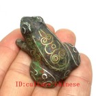 L 4 4 Cm Old Chinese Bronze Carving Inlay Filamentary Silver Frog Statue Pendant