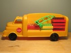 1950 s Marx Coca Cola Truck - Hard Plastic - 18 Cases W  Original Hand Cart