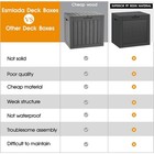 Outdoor Storage Box 32 Gallon Small Table Resin Patio Deck Garden Waterproof Bin