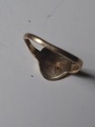 10k Yellow Gold Heart Shaped Baby Ring Arm Hallmarked Stamped Size 1