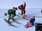 Barclay Winter Lead Figures Lot One Horse Sleigh Sledding Family Skaters Skiers
