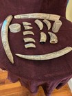 Scrimshaw Whale  Tooth And Walrus Tusk   resin 