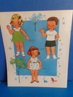 Vintage Playtime Pals Paper Dolls- Uncut- Mid Century Saalfield
