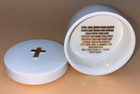 Porcelain Rosary Box Catholic Baptism Gift Glass   Wood Rosary Beads Unisex