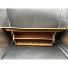 Vintage Old Oak Wall Shelf With Carved Wheat And Double Shelf 