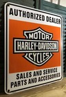 Vintage 1958 Dated Harley Davidson 26 5    Double Sided Porcelain Sign Motorcycles