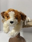      2001 Sampson Fuzzy Brown   White Puppy Dog Ty Beanie Babies