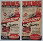 Nature   s Remedy Tums For The Tummy 1955   56 Calendars Wallace Drugs Encicott Ny