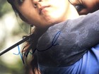 Michelle Wie Autographed 8x10 Color Photo  framed   Matted  - Lpga 