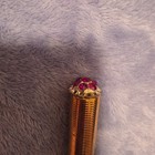 Vintage Brass Lipstick Revlon Indelible Ruby Jeweled T Lilac Champagne Non Smear