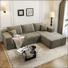 107 5  Cloud Modular Sectional Sofa Couch With L-shape Chaise - Camel Corduroy