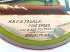 Fantastic Large Victorian Trade Card  h    F h  Tasker Shoes  Brooklyn  Ny  