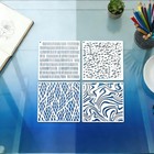 16 Pcs Geometric Stencils Reusable Abstract Layering Templates For Painting