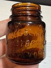 Vintage Vaseline Amber Glass Jar Bottle Chesebrough Manfg Co New York