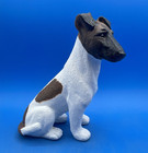 Vintage Figurine Of A Smooth Fox Terrier Dog Signed By Artist T C Schoch 1993