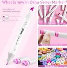 Ohuhu 60 Colors   1 Colorless Alcohol Marker Blender - Chisel   Fine Dual Tips 