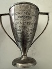 Antique Budweiser Trophy Cup Galveston Co 1911 Chicken Show Brock Beer