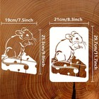 1pc Mouse And Cheese Painting Stencil 8 3x11 7inch Reusable Mouse Pattern 