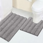 Chenille Bathroom Rugs Set Non-slip Bath Mats For Bathroom Super Absor