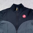Castelli Cycling Jacket Womens Medium Black Gray Full Zip Fleece Thermal Jersey