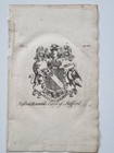 1756 Antique Print Family Crest Coat Of Arms Stafford-howard Earl Of Stafford