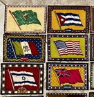 Mixed Lot Of 25 Vintage Tobacco Cigar Felts Flags World Countries 8  X 5 5 
