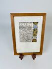 15th Century Book Of Hours Illuminated 2 Sided Manuscript Hand Written Decorated